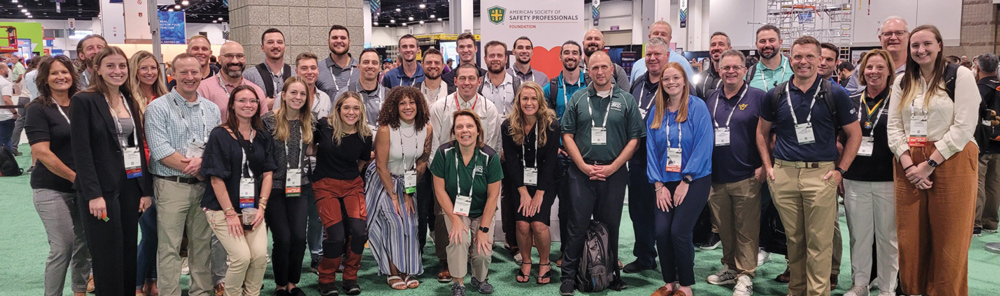 group photo consisting of several alumni and faculty from SRU’s safety management program