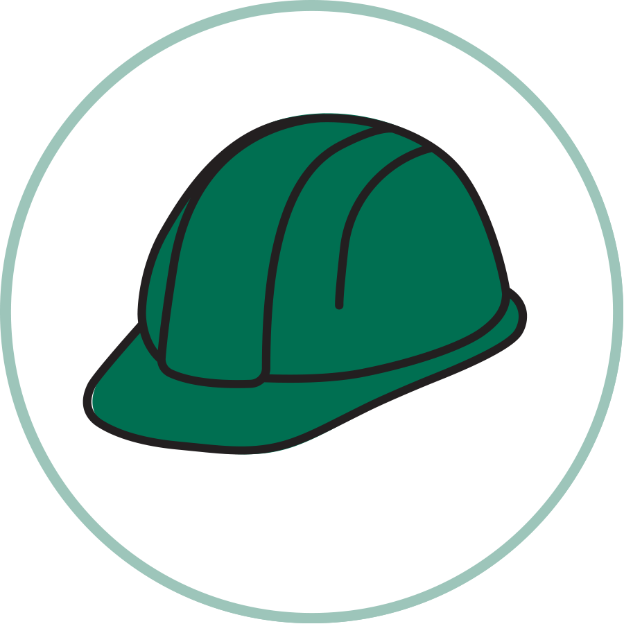 green hard hat icon