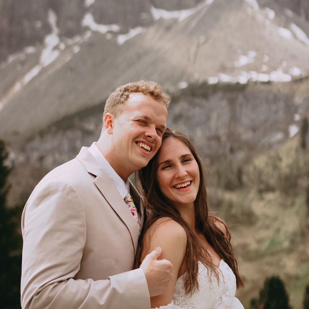 Lauren Amos and Nicolas Martin at their wedding